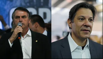 Jair Bolsonaro e Fernando Haddad. (destaque)