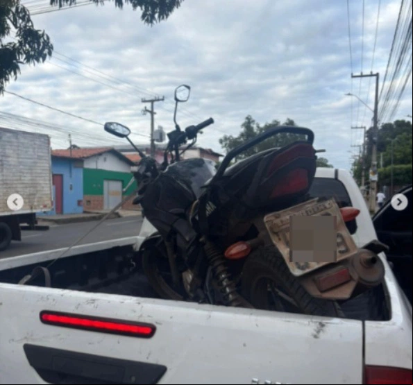 Motocicleta recuperada no centro de Teresisina